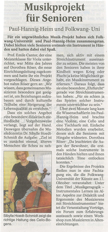 Zeitungsbericht